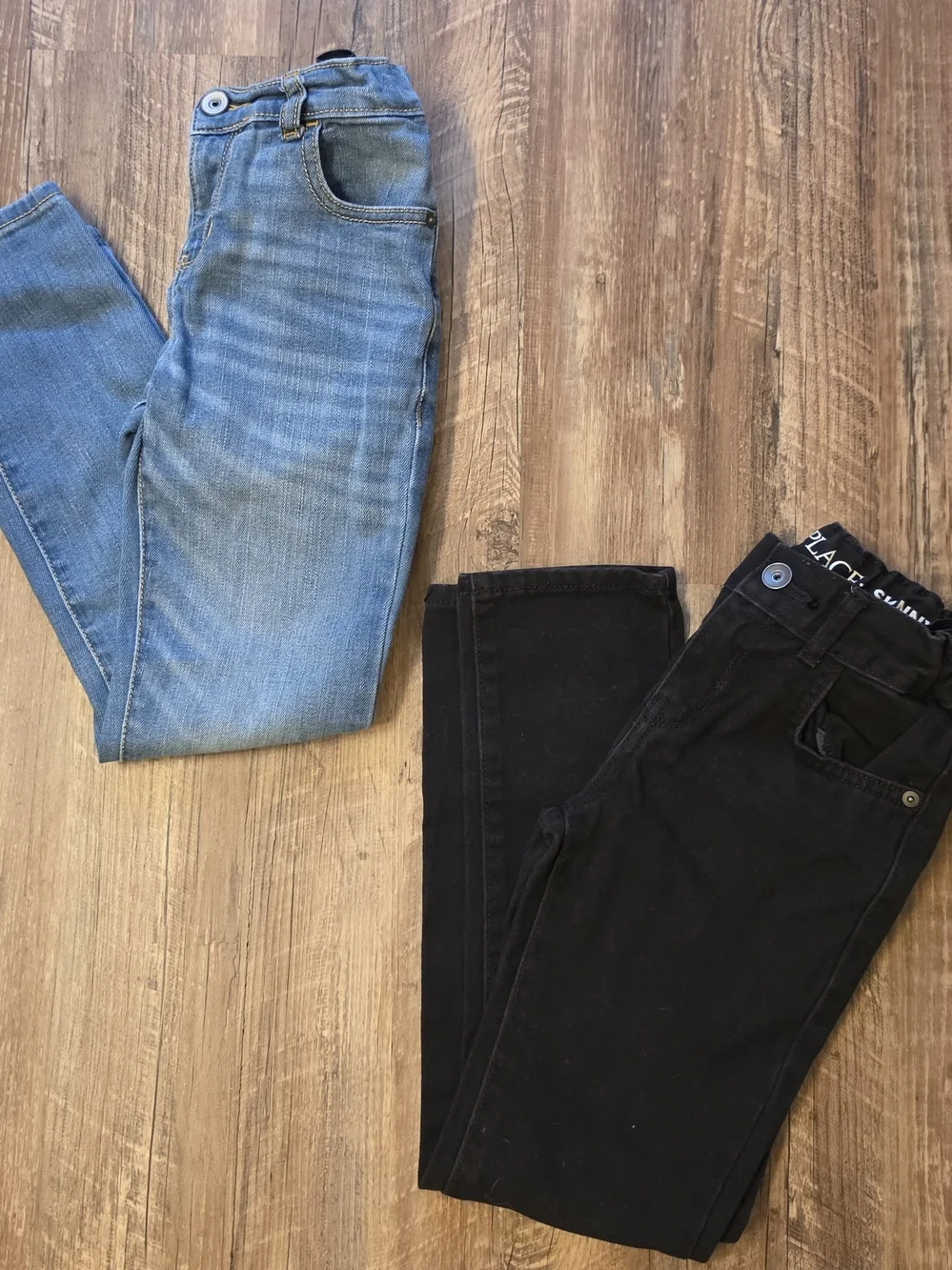 The Children's Place Boys Size 7 2-Pack Skinny Denim Jeans – Medium Wash & Black